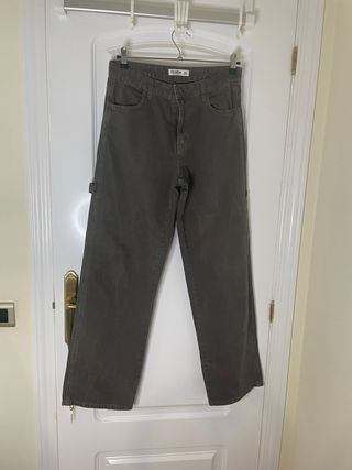 Pantalones Cargo Pull&Bear Grises