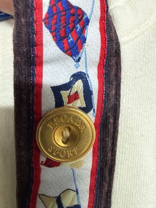 Camisa Escada Sport Talla S Beige Vintage