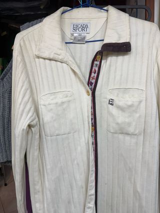 Camisa Escada Sport Talla S Beige Vintage