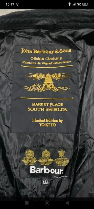 Chaqueta Barbour Tokihito Negra