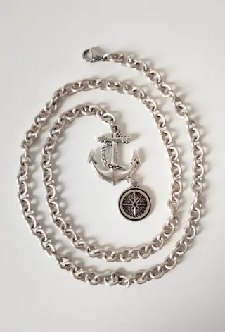 Collana Ancora e Rosa dei Venti