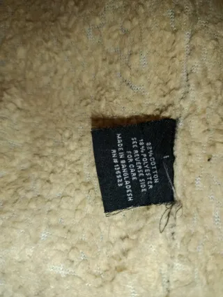 Giacca Sherpa vintage con cappuccio taglia L