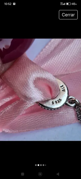 Pandora Colgante Corazón Princesa Plata