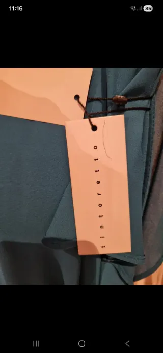 Vestido fiesta largo color verde azulado