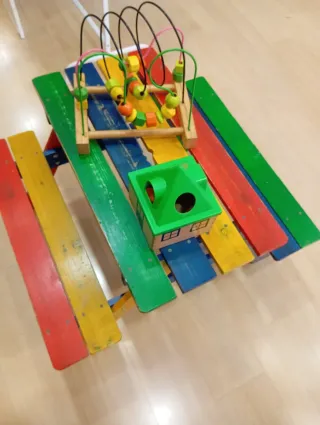 Tavolo da Picnic per Bambini in Legno Multicolore