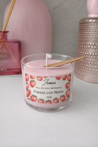 Vela Aromática Fresas con Nata