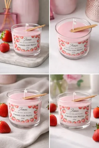 Vela Aromática Fresas con Nata