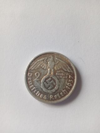 Moneda 2 Marcos Plata Alemania 1937
