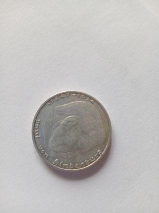 Moneda 2 Marcos Plata Alemania 1937