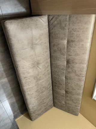 Sofá Cama Piel Sintética Beige