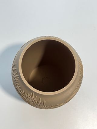 Jarrón Beige Diseño Palmeras