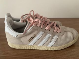 Zapatillas Adidas Gazelle Beige y Rosa