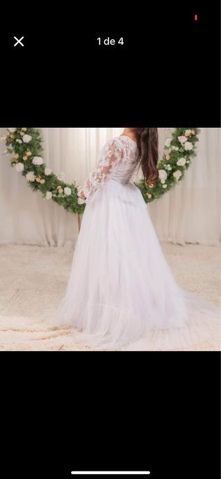 Vestido Comunión/Dama Honor Niña Blanco