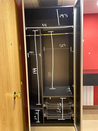 Mueble de recibidor negro 2 piezas.