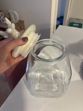 Tarro de cristal grande con tapa decorada 3400ml