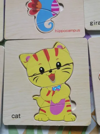 15 Puzzles de Madera Infantiles  - Animales