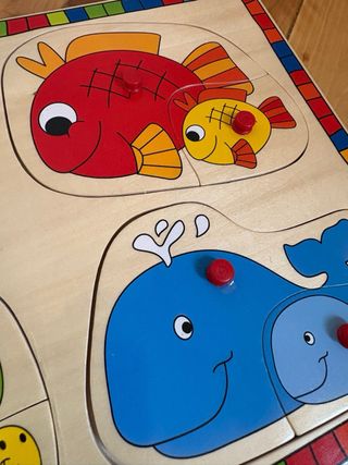 Puzzle encajable madera animales