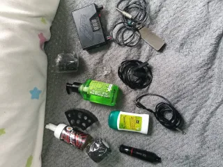 Kit Maquina Tatuar Fuente Pedal Cables