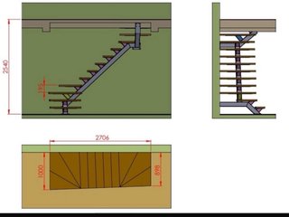 Escalera de metal.