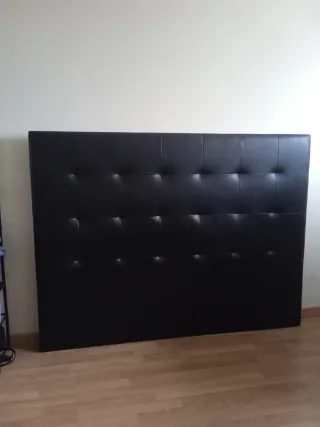 Cabecero Cama Negro Acolchado 160cm x 120cm