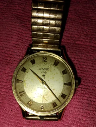 Reloj antiguo de los años 50-60 Duward Oro Blanco