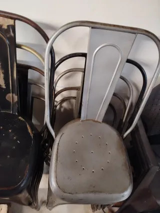 20 Sillas Industriales Hierro Tipo Tolix