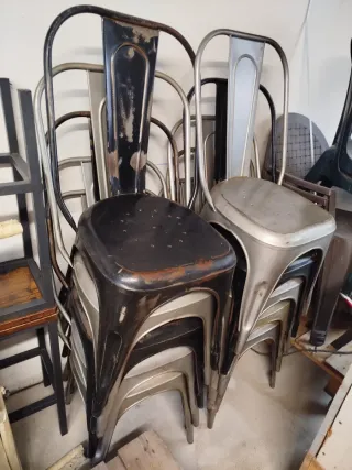 20 Sillas Industriales Hierro Tipo Tolix