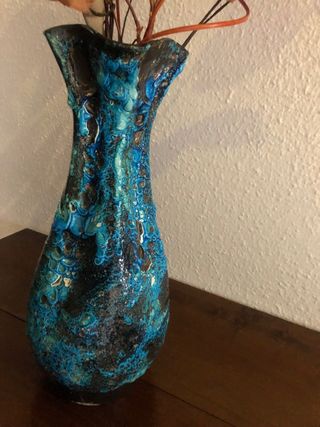 Jarrón Cerámica Vintage Francés