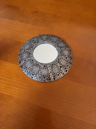 Espejo decorativo plateado