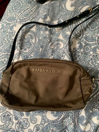 Bolso Bimba y Lola verde oliva y dorado