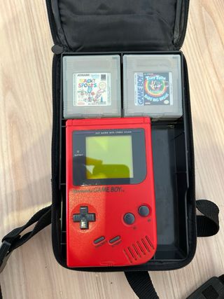 Nintendo Game Boy Rojo + Funda + Juegos