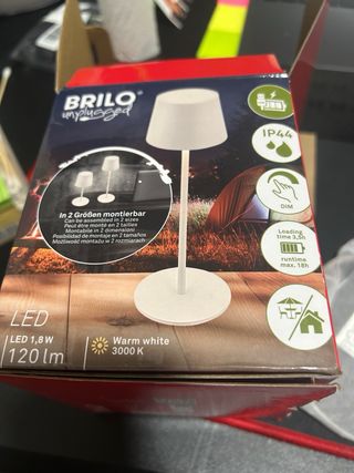 Lámpara LED Briloner Inalámbrica Táctil IP44