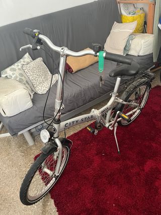 Bicicleta Plegable City Star Plata