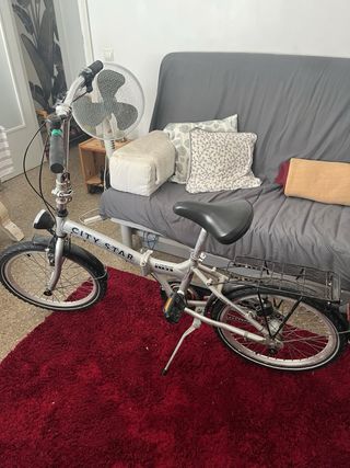 Bicicleta Plegable City Star Plata