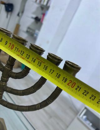 Menorá 7 brazos candelabro judío metal