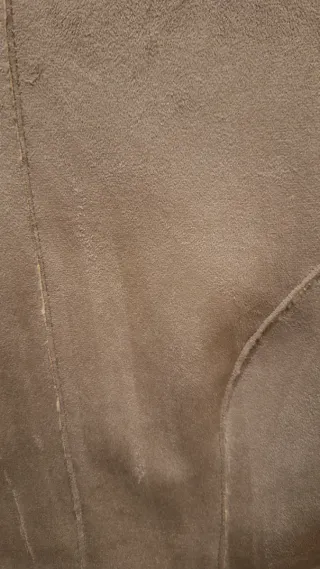 Chaleco mujer piel sintética beige y marrón