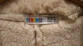 Chaleco mujer piel sintética beige y marrón