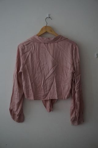 Camisa crop Zara – Talla S – Rosa