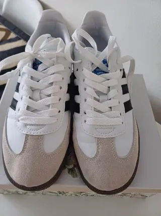Adidas Samba Beige y Blanco