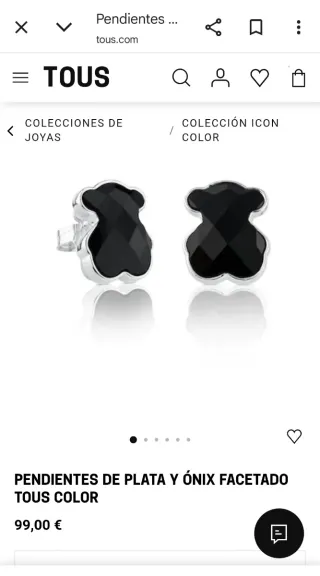 Pendientes Tous Plata y Onix Oso