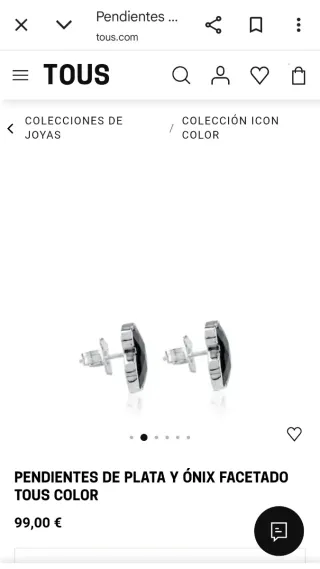 Pendientes Tous Plata y Onix Oso