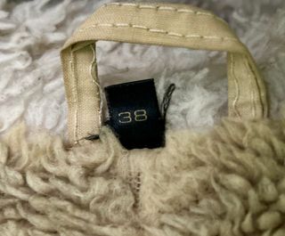 Cazadora vintage piel borrego natural