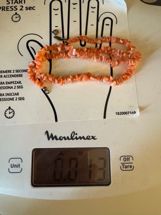 Collana corallo rosa con chiusura argento