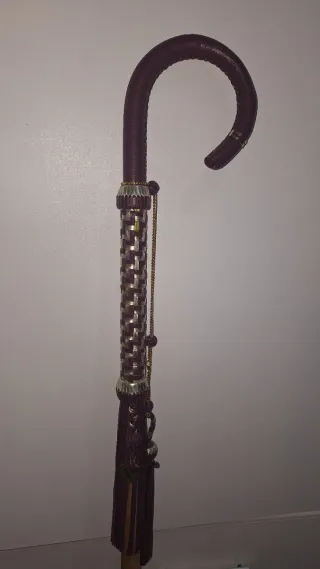 Baston Elegante Marron y Dorado