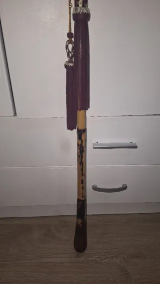 Baston Elegante Marron y Dorado