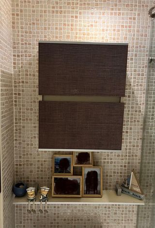 Conjunto Muebles Baño Marrón y Beig