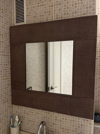 Conjunto Muebles Baño Marrón y Beig