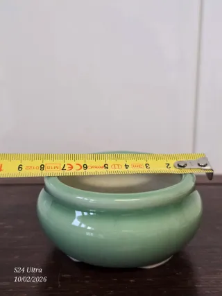 Maceta bonsai cerámica verde