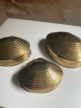 Cajas de bronce forma almeja