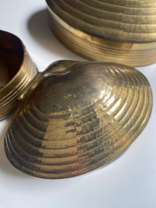 Cajas de bronce forma almeja